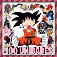 Kit 100 Adesivos Dragon ball Goku,vegeta,Gohan anime