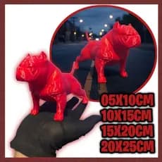 Escultura American bully 3D realista,5,10,15,20cm