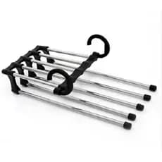 Cabide Para Calças Organizador Aço Inox Multifuncional Retrátil 5 em 1