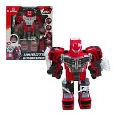 Boneco Robô Combiner Transformável Caminhões Vermelhos