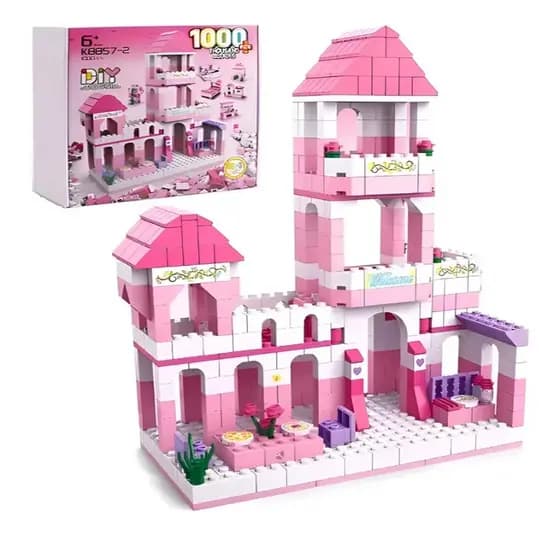 Blocos De Montar Castelo Princesa 1000 Peças 6 Em 1 Bloxi