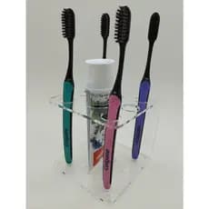 Suporte de Mesa Balcão para Escova e Pasta de Dentes, porta escova de dente em Acrilico