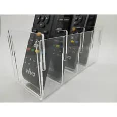 Porta Controle Remoto de Mesa para 4 Controles de TV e Ar Condicionado, Suporte de Controle Remoto