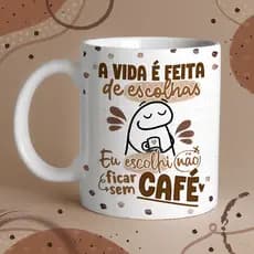 Caneca Branca Porcelana Flork Café mod 5 Alta Qualidade Pronta Entrega