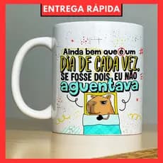 Caneca Capivara Personalizada Engraçada de Porcelana para Presente Xícara Café