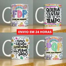 Caneca de Porcelana Personalizada - Xícara com Frases Divertidas e Engraçadas - Indelicadas