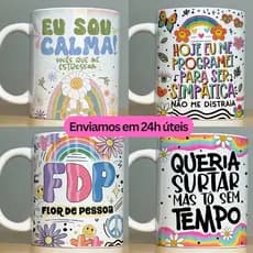 Caneca Personalizada Porcelana - Xícara com Frases Engraçadas - Indelicadas - Good Vibes1 - Canecas Divertidas - Xicara