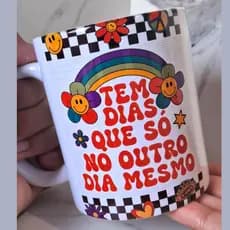 Caneca Personalizada Porcelana - Xicara com Frases Engraçadas - Indelicadas - Canecas Divertidas - Xícara Personalizada Good Vibes
