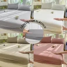 Jogo de Lençol  Cama Casal Queen 3 Peças 400 Fios Toque Macio do Algodão