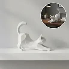 Enfeite Gato Decorativo Minimalista Design Moderno