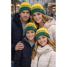 GORRO Touca lenhador MARINHEIRO  BRASIL ESTILOSO COPA FRIO TRICÔ LÃ