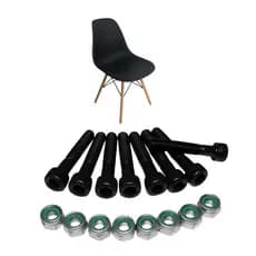 Kit Parafusos e porcas para os pés da cadeira eames