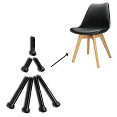 Kit Parafusos Cadeira Charles Eames Leda Luisa Saarinen Design Wood