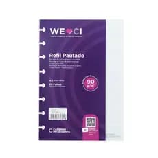 Refil pautado Caderno Inteligente 50 folhas A5 90g/m²