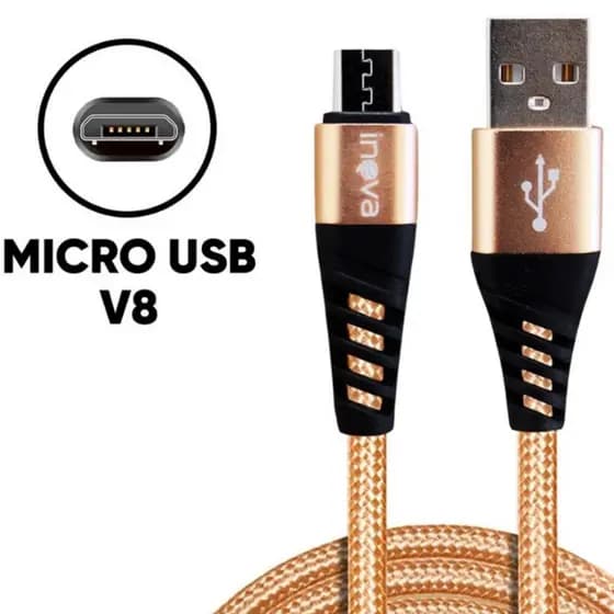 Cabo Carregador V8 Carga Rápida 2 Metros Android Reforçado Original Inova