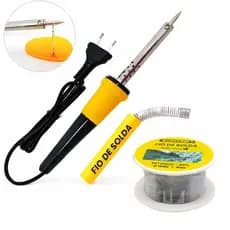 Soldador Elétrico Profissional 220V 30W 40W 60W com Fio de Solda Bomvink