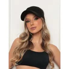 Viseira Chapéu Feminina Praia Aba Longa Proteção Chapéu Solar Verão