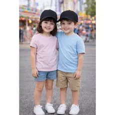 Boné Infantil Liso Unissex Aba Curva Ajustável Confortável Menino Menina Casual Básico Várias Cores