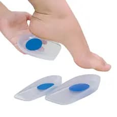 Calcanheira De Silicone Com Ponto Azul Para Esporão Calcâneo