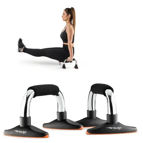 APOIO DE CHÃO HIDROLIGHT PRETO E LARANJA