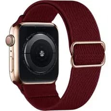 Pulseira Nylon Solo Vermelho Bordô Compatível Com Apple Watch - NÃO É O RELÓGIO
