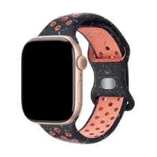 Pulseira Silicone Reciclado Furos Duplo Fecho Compatível com Apple Watch - NÃO É UM RELÓGIO