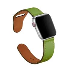 Pulseira Couro Fecho Pino Verde Compatível com Apple Watch