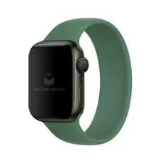 Pulseira Loop Solo Silicone Verde Trevo Compatível Com Apple Watch