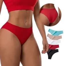 Kit 10 Calcinha Microfibra Tanga Laser Conforto Cós Médio Confortável Básico Liso Moda Feminina