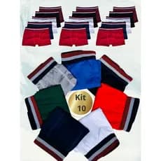 kit até 10 Cueca Boxer Microfibra Forro de Algodão
