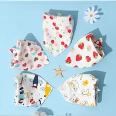 KIT 2 BABADOR Bandana Triângulo 100% Algodão Ajustável Meninas ou Meninos. Qualidade Premium.