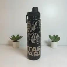 Garrafa Térmica 800ml Personalizada a Laser 360° Star Wars com Nome