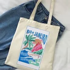 Bolsa Ecologica Ecobag "RIO DE JANEIRO - COLORIDO" 100% algodão