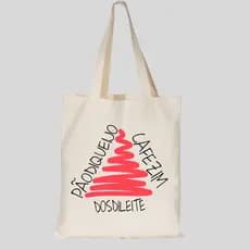 Bolsa Ecologica Ecobag "PÃODIQUEIJO+CAFEZIN" 100% algodão minas