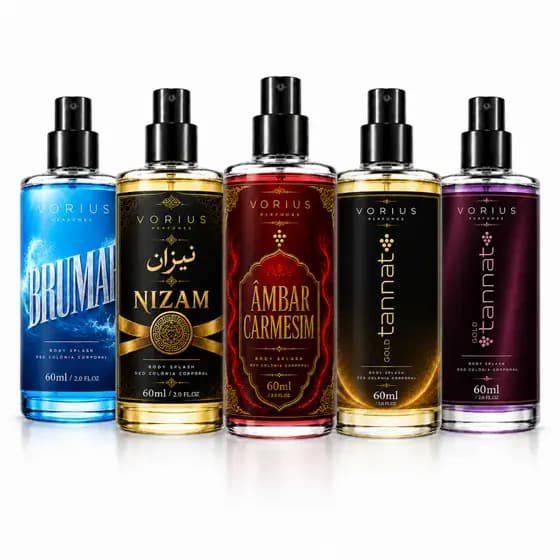Perfumes Masculinos Body Splash 60ml Amadeirado Árabe Aquático Fixação Prolongada Atacado