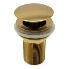 Válvula Click Dourada 7/8 Em Metal Para Bancadas E Cubas