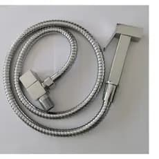 Ducha higiênica quadrada metal cromada luxo para banheiros