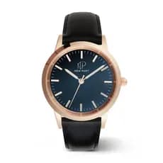 Relógio Masculino De Luxo Clássico Couro Preto New Port 40mm
