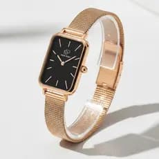 Relógio Feminino Quadrado Casual Elegante Analógico New Port