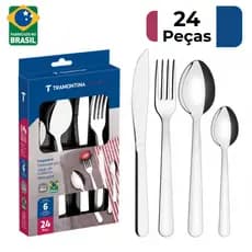 Faqueiro Tramontina Aço Inox Malibu 24 Peças