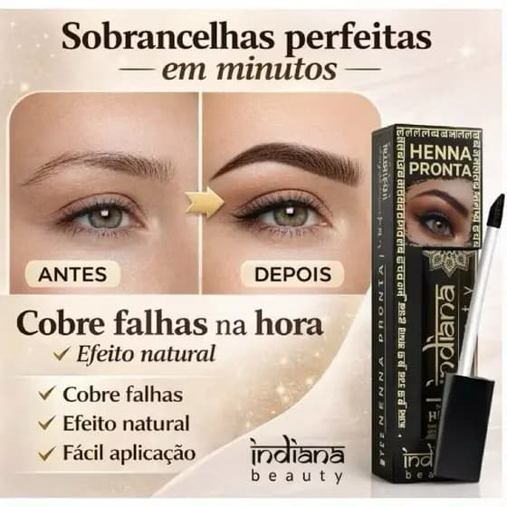 Henna Indiana para sobrancelhas Pronta para uso