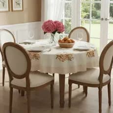 Toalha de Mesa Tergal Redonda 4 lugares 140cm
