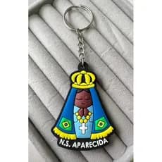 Chaveiro emborrachado de Nossa Senhora Aparecida