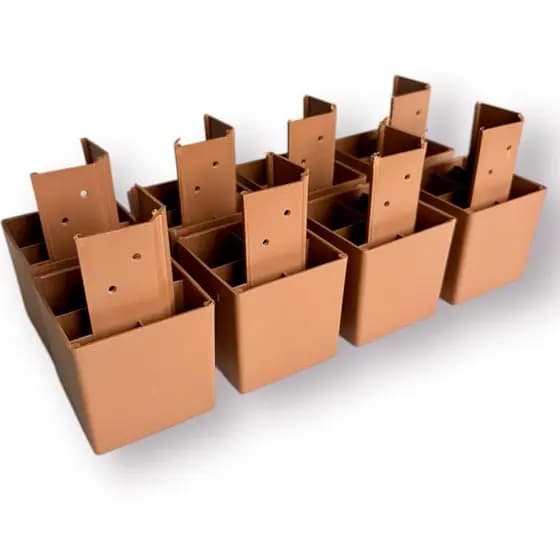 Kit com pés para guarda roupa, racks e armários kit com12, 8, 6 ou 4 pés na cor Cinamomo