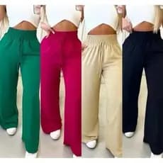Calça Feminina Duna Calça Pantalona Verão Calça Feminina com Bolso Tecido Premium Fresquinho