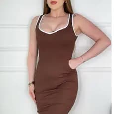 Vestido Feminino Decote Coração Ribana Premium Vestido Elegante Feminino Modelo Tendência verão 2025