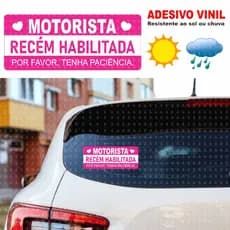 Adesivos em Vinil para Carro - Motorista Recém Habilitado(a)