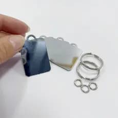 Chapinha Lisa de Metal pra Chaveiro