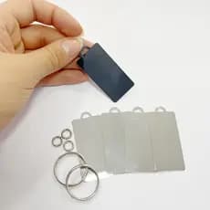 Chapinha Lisa de Metal para Chaveiro 5x2,5cm