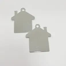 Chapinha Lisa de Metal para Chaveiro Casinha